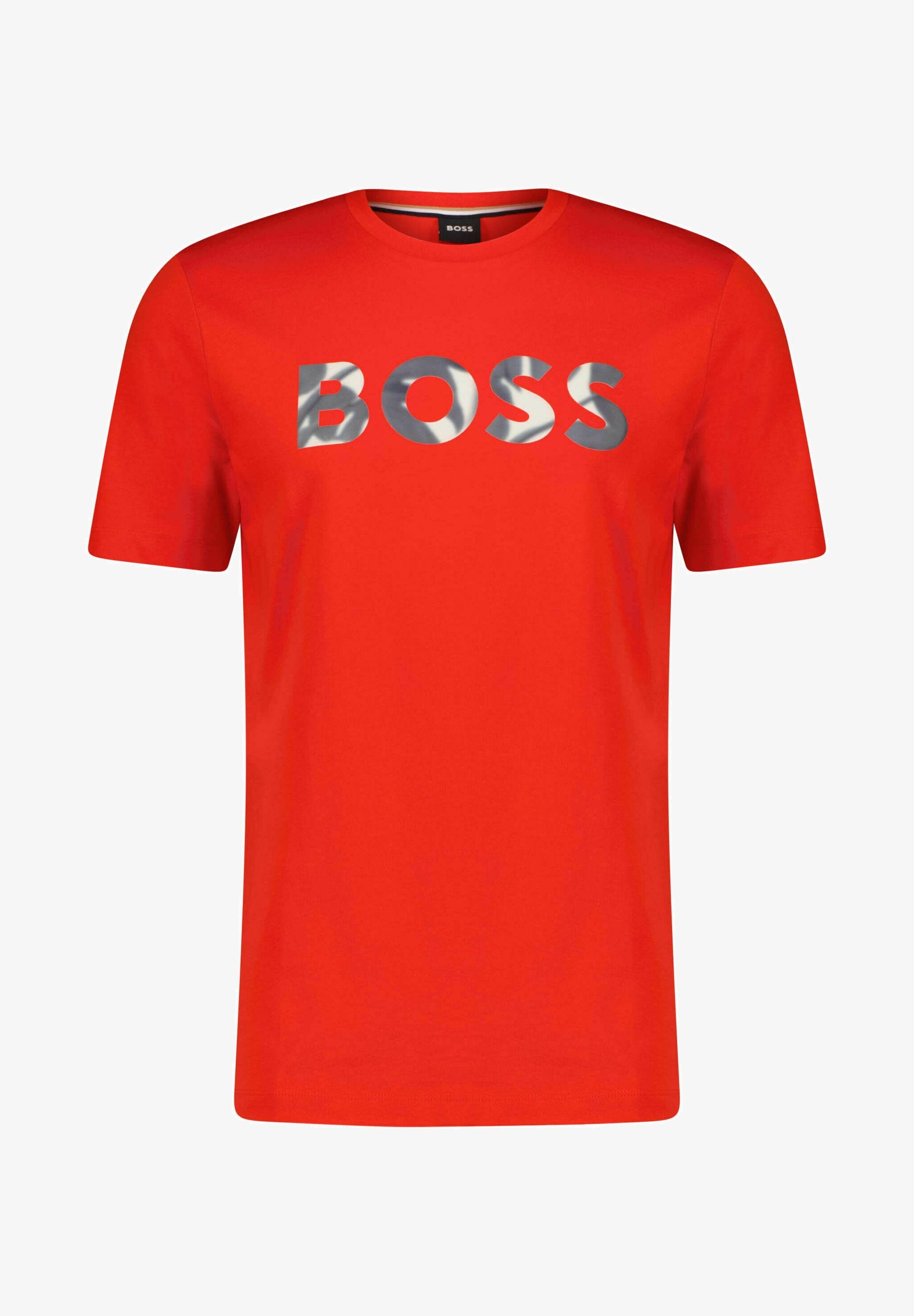 T-SHIRT BOSS EN COTON STRETCH À LOGO ARTISTIQUE CONTRASTANT