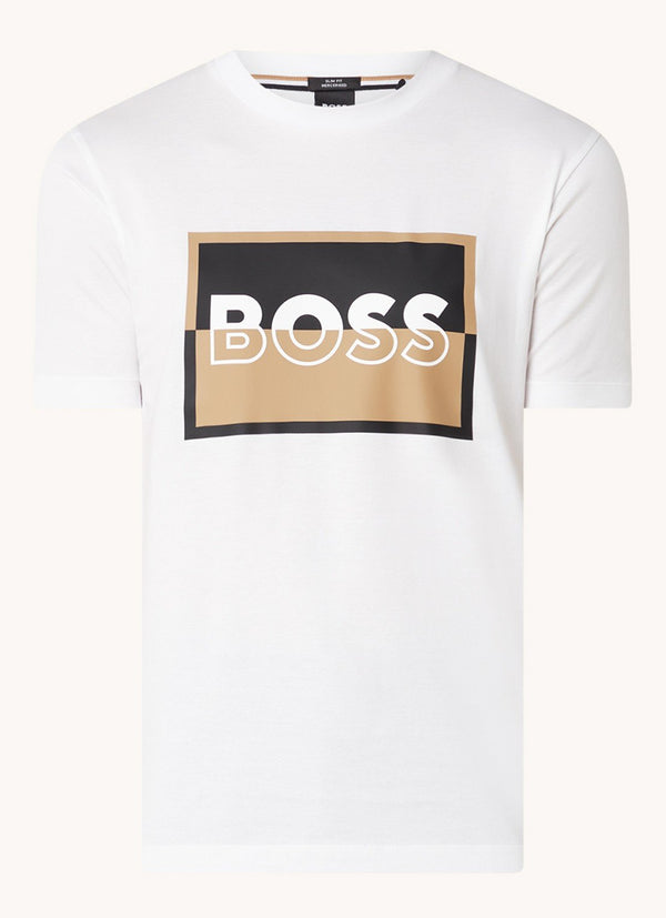 T-shirt col rond hugo boss blanc
