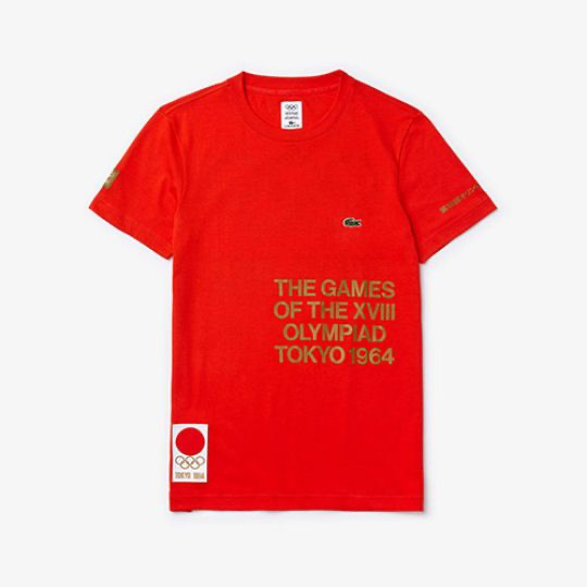T-shirt Lacoste homme de la collection Heritage des Jeux Olympiques  de Tokyo 1964