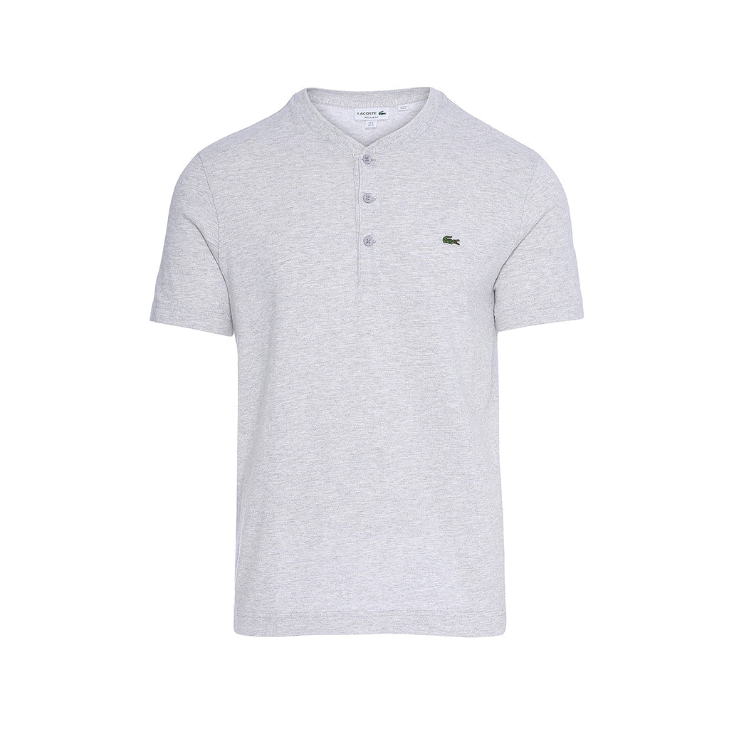 T-shirt col Henley boutonné Coupe régulière coton pima uni