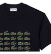 T-SHIRT UNISEXE LACOSTE REGULAR FIT À IMPRIMÉ BLEU MARINE