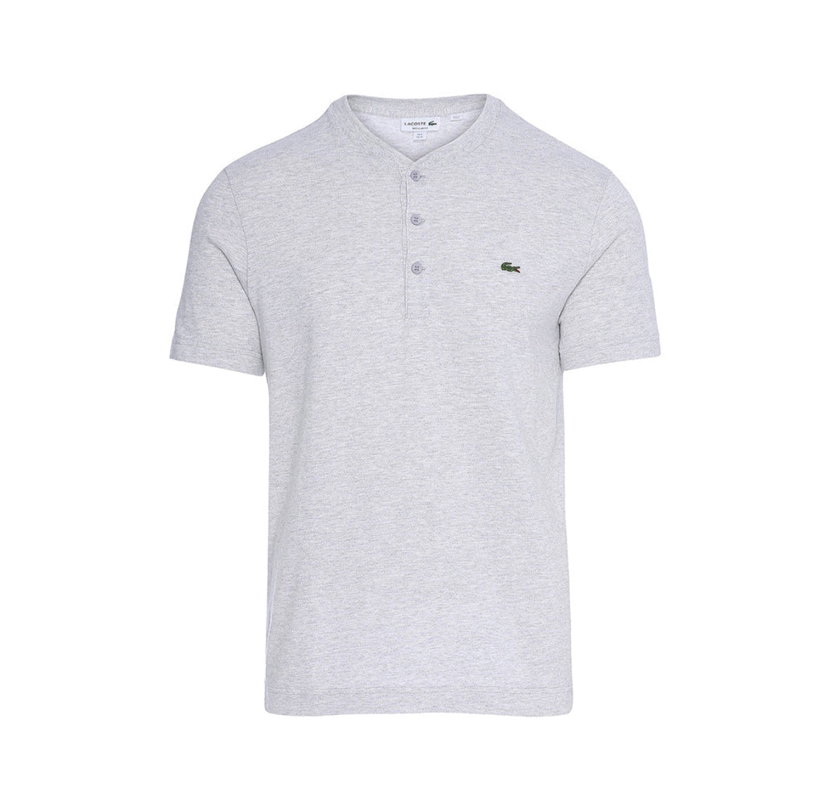 T-shirt col Henley boutonné Coupe régulière coton pima uni bleu-nuit