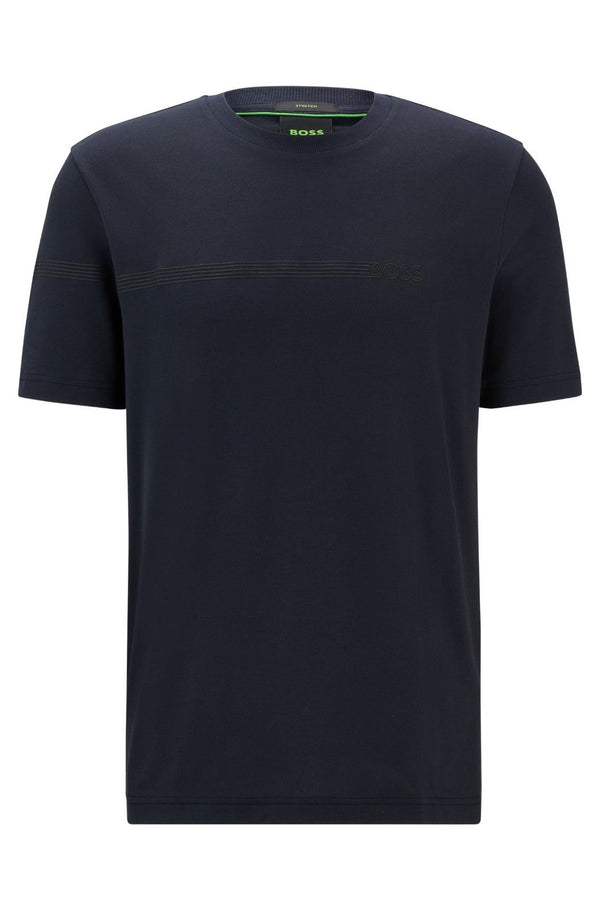 T-shirt col rond hugo bleu-nuit