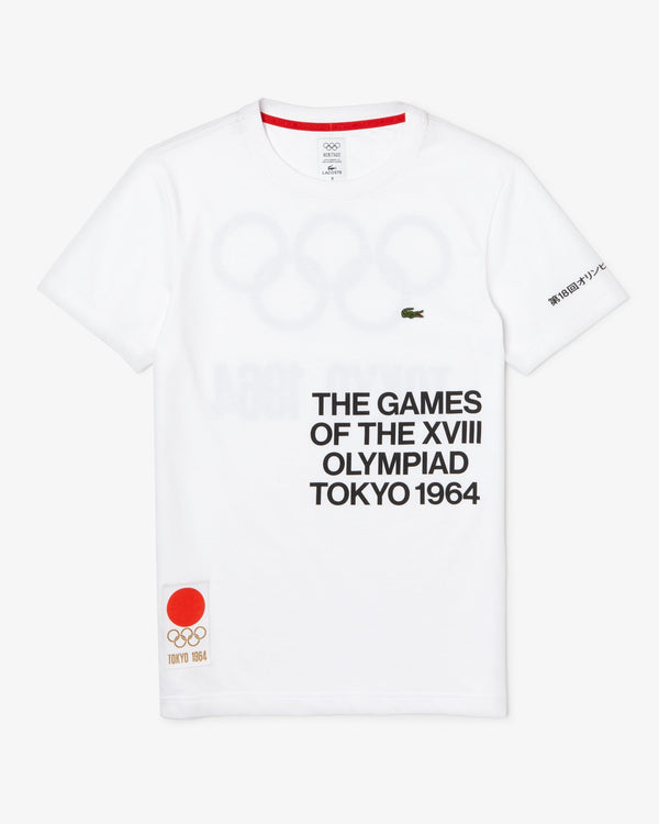 T-shirt Lacoste homme de la collection Heritage des Jeux Olympiques  de Tokyo 1964