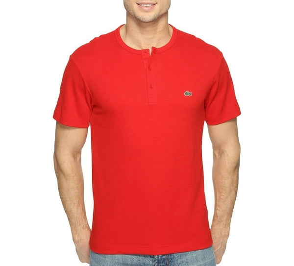 T-shirt col Henley boutonné Coupe régulière coton pima uni