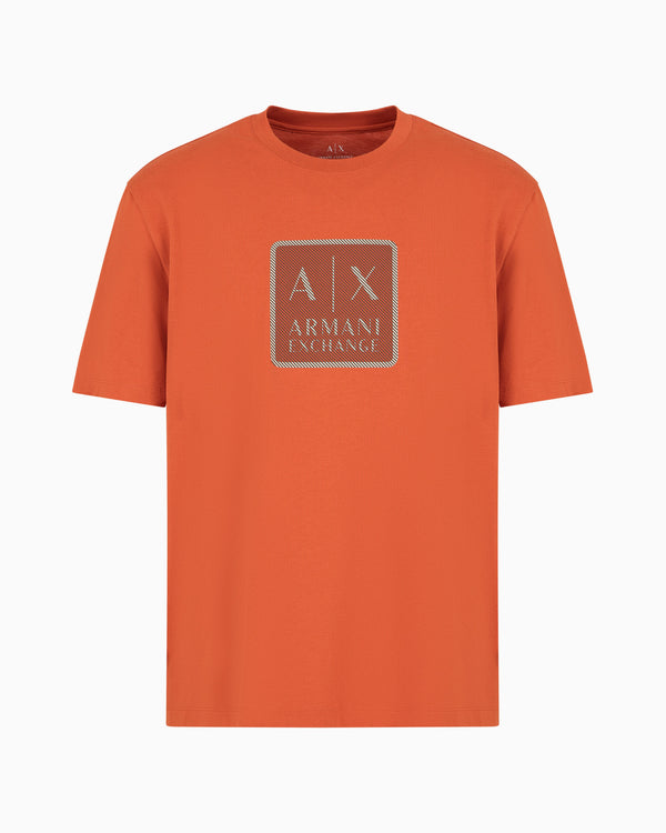 T-SHIRT AX COUPE CLASSIQUE EN COTON AVEC MAXI PATCH LOGO ASV