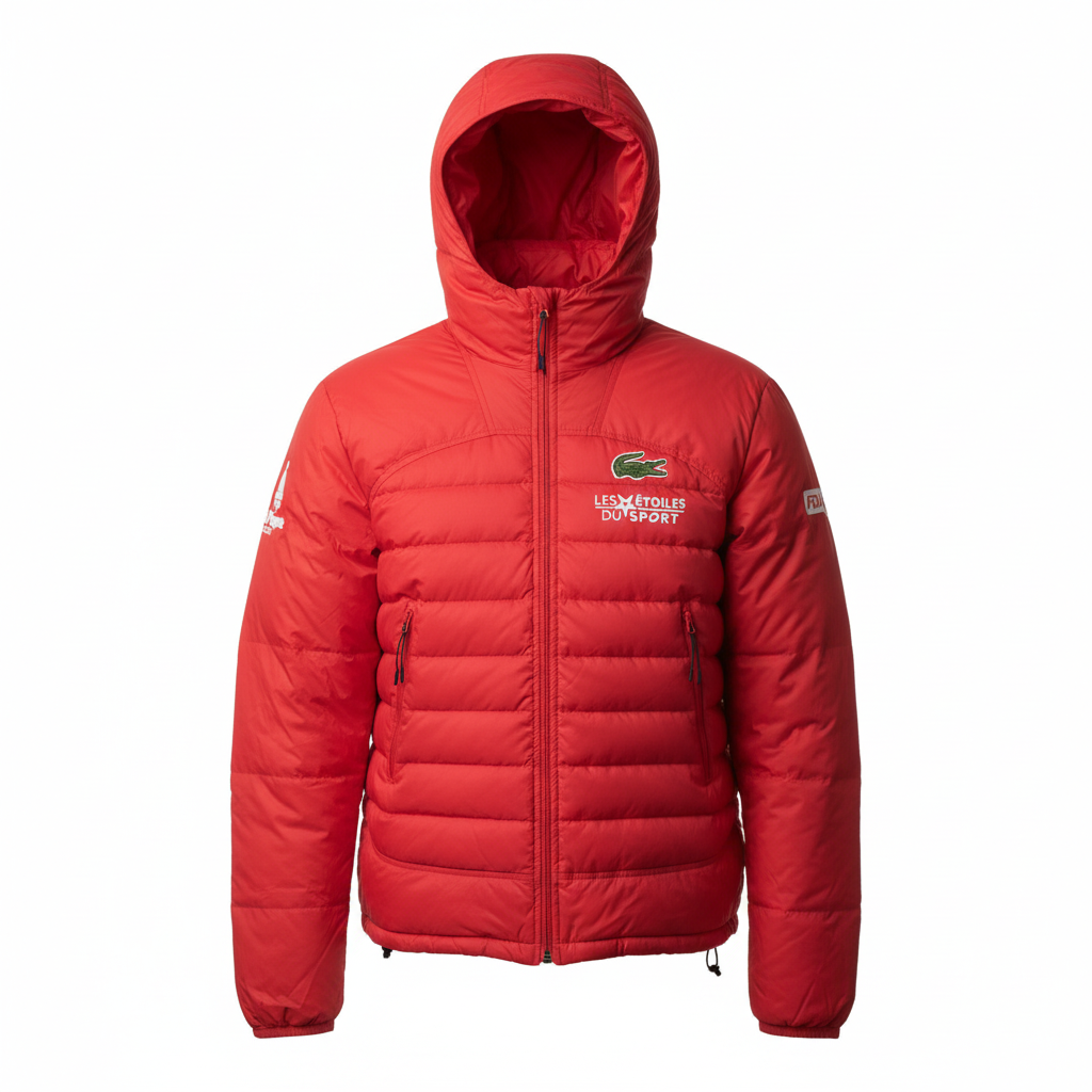 doudoune lacoste les etoiles du sport en collaboration avec la française des jeux & la plagne