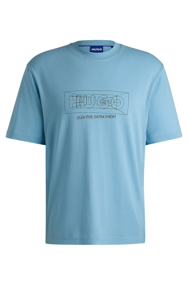 T-SHIRT BOSS REGULAR EN COTON AVEC LOGOS GRAPHIQUES