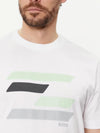 T-SHIRT BOSS EN COTON STRETCH À LOGO ARTISTIQUE CONTRASTANT