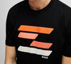T-SHIRT BOSS EN COTON STRETCH À LOGO ARTISTIQUE CONTRASTANT