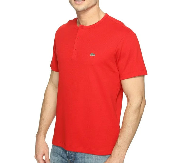 T-shirt col Henley boutonné Coupe régulière coton pima uni