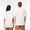T-SHIRT UNISEXE LACOSTE REGULAR FIT À IMPRIMÉ BLANC