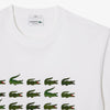 T-SHIRT UNISEXE LACOSTE REGULAR FIT À IMPRIMÉ BLANC