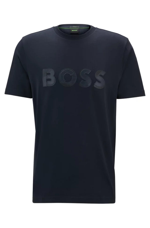 T-shirt col rond hugo boss bleu-nuit