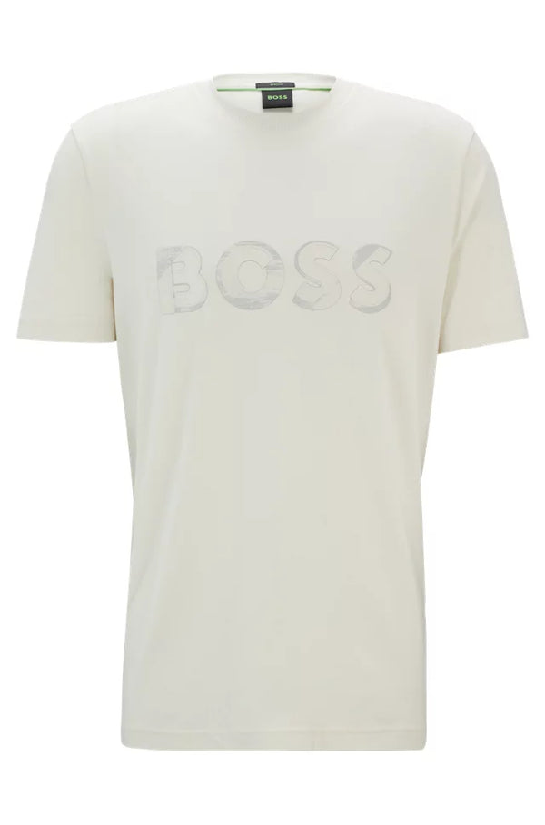 T-shirt col rond hugo boss beige