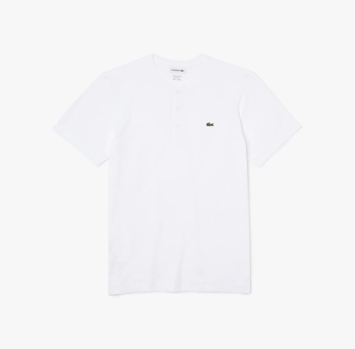 T-shirt col Henley boutonné Coupe régulière coton pima uni bleu-nuit