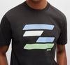 T-SHIRT BOSS EN COTON STRETCH À LOGO ARTISTIQUE CONTRASTANT