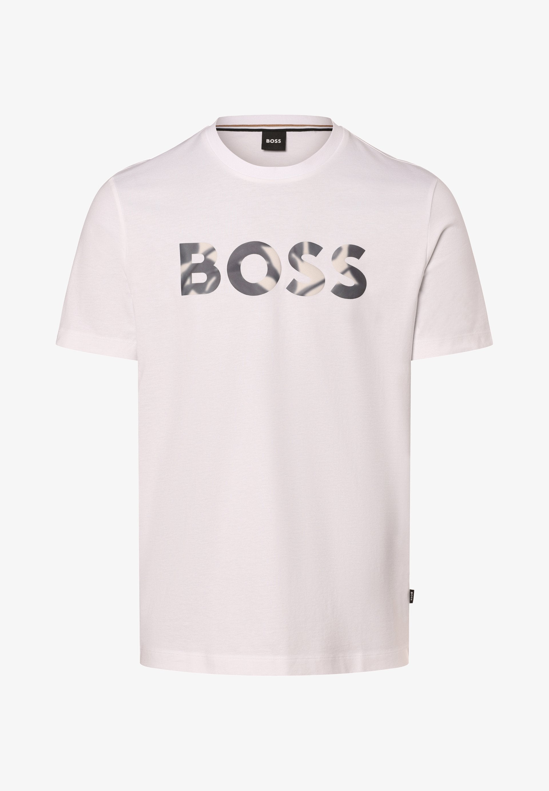 T-SHIRT BOSS EN COTON STRETCH À LOGO ARTISTIQUE CONTRASTANT