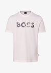 T-SHIRT BOSS EN COTON STRETCH À LOGO ARTISTIQUE CONTRASTANT
