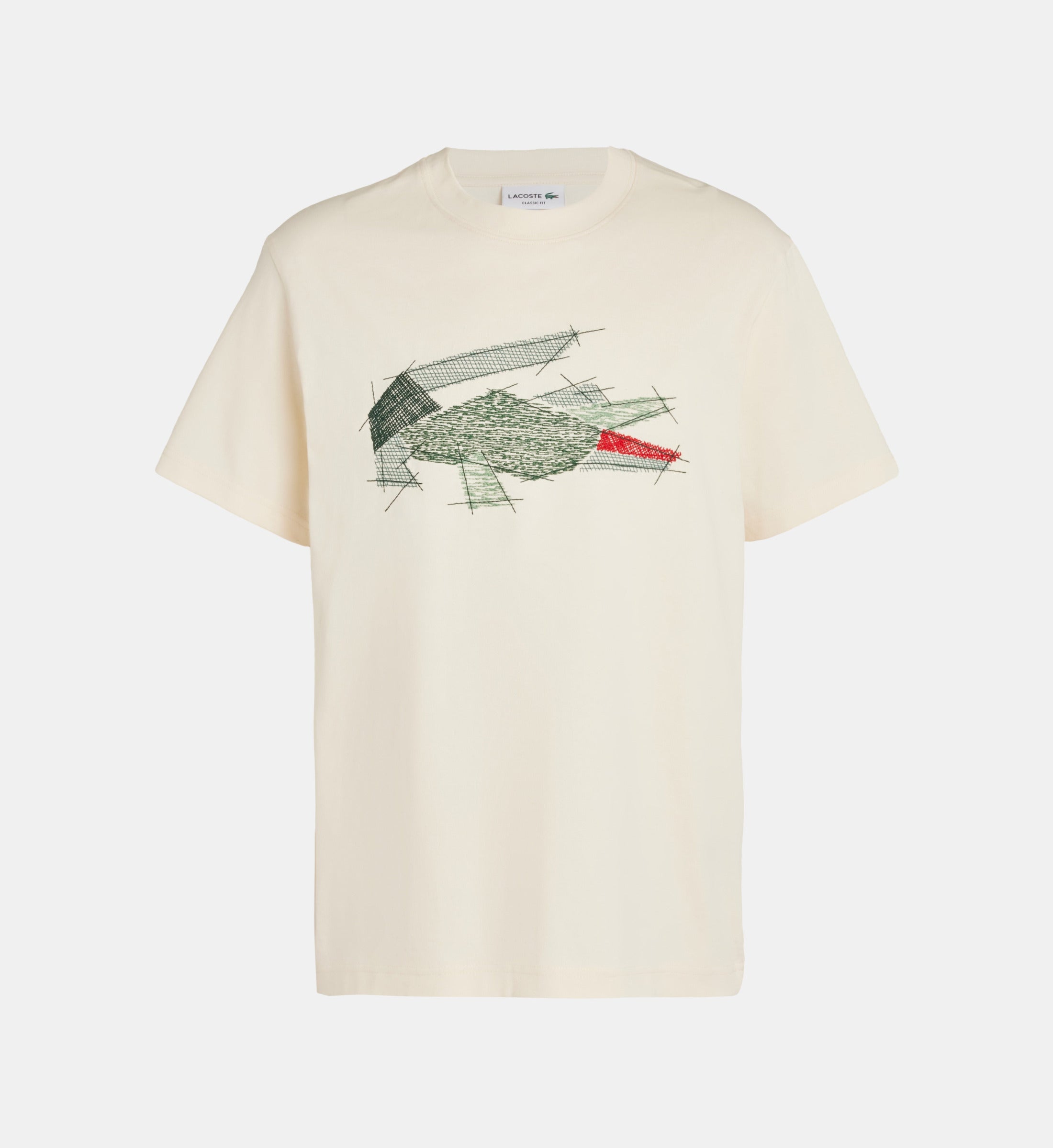 T-shirt Homme Lacoste LOOSE FIT COTON ÉPAIS IMPRIMÉ  - Bleu
