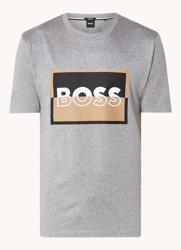 T-shirt col rond hugo boss gris