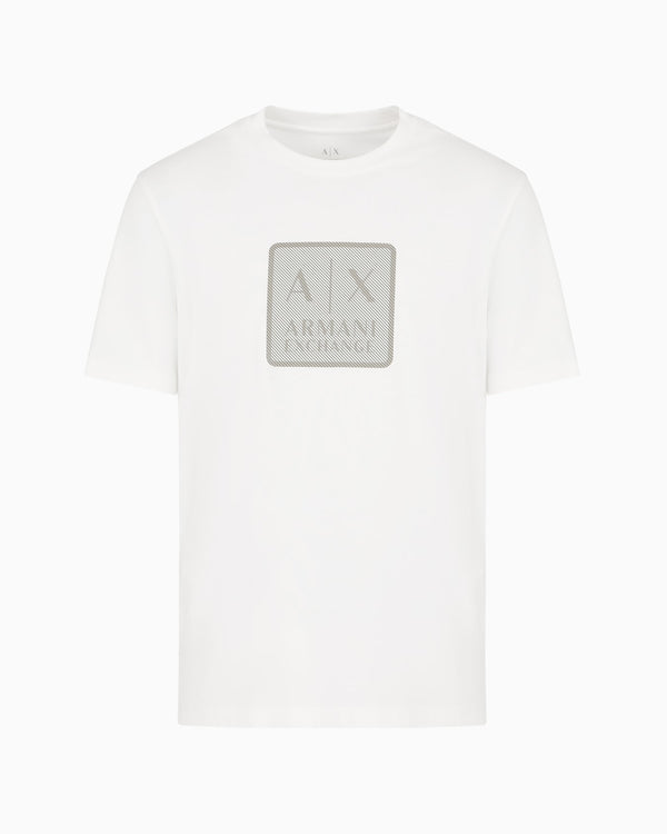 T-SHIRT AX COUPE CLASSIQUE EN COTON AVEC MAXI PATCH LOGO ASV