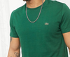 T-shirt Lacoste col rond en jersey de coton pima uni vert