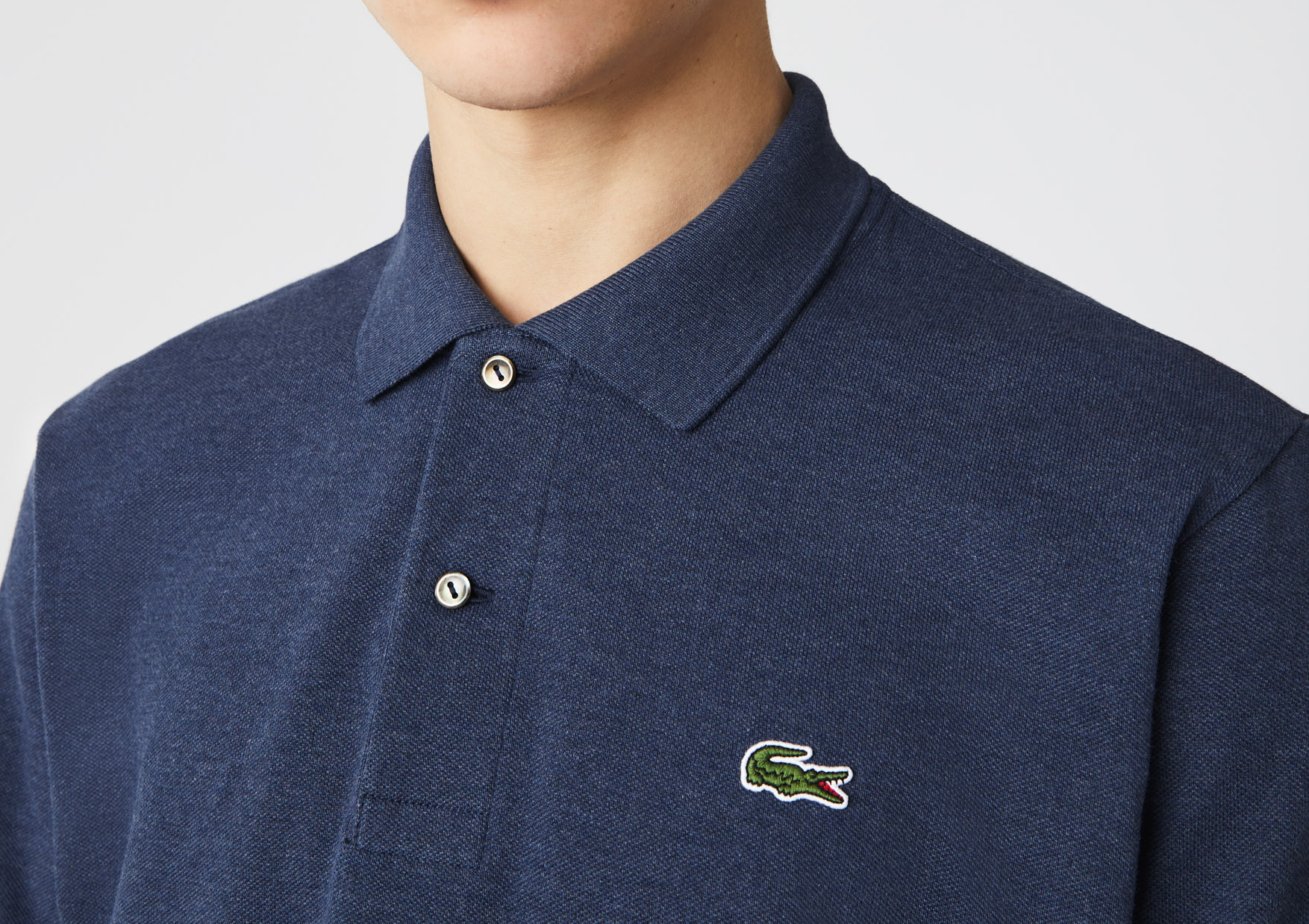 Polo Lacoste homme SPORT en coton mélangé uni