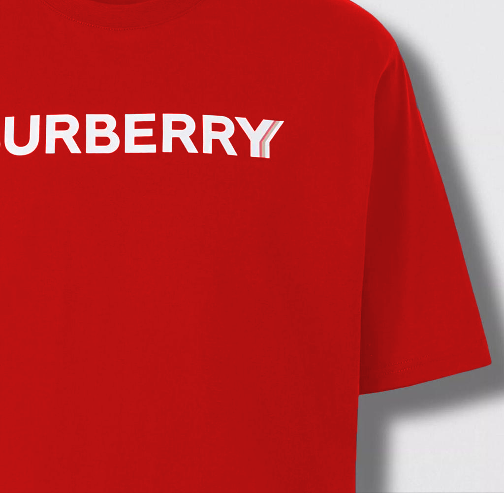 T-SHIRT BURBERRY EN JERSEY DE COTON IMPRIMÉ LOGO