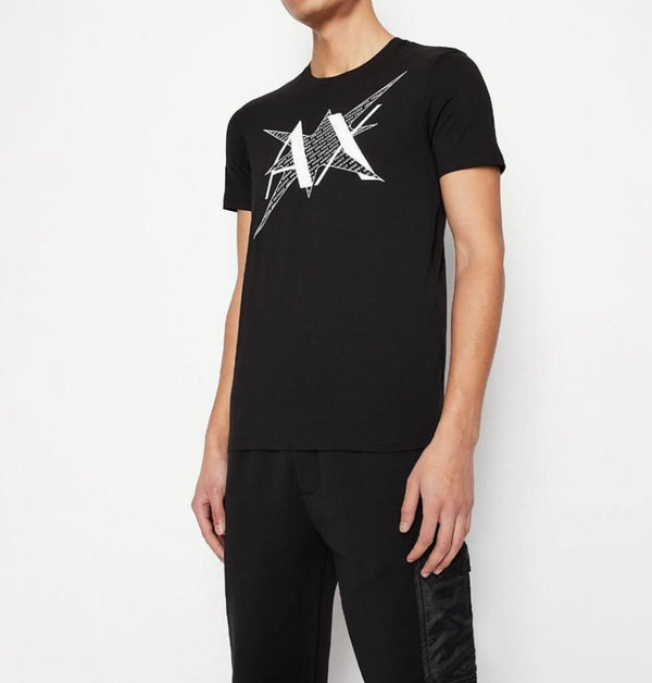 T-SHIRT ARMANI EXCHANGE EN JERSEY DE COTON À LOGO ARTISTIQUE