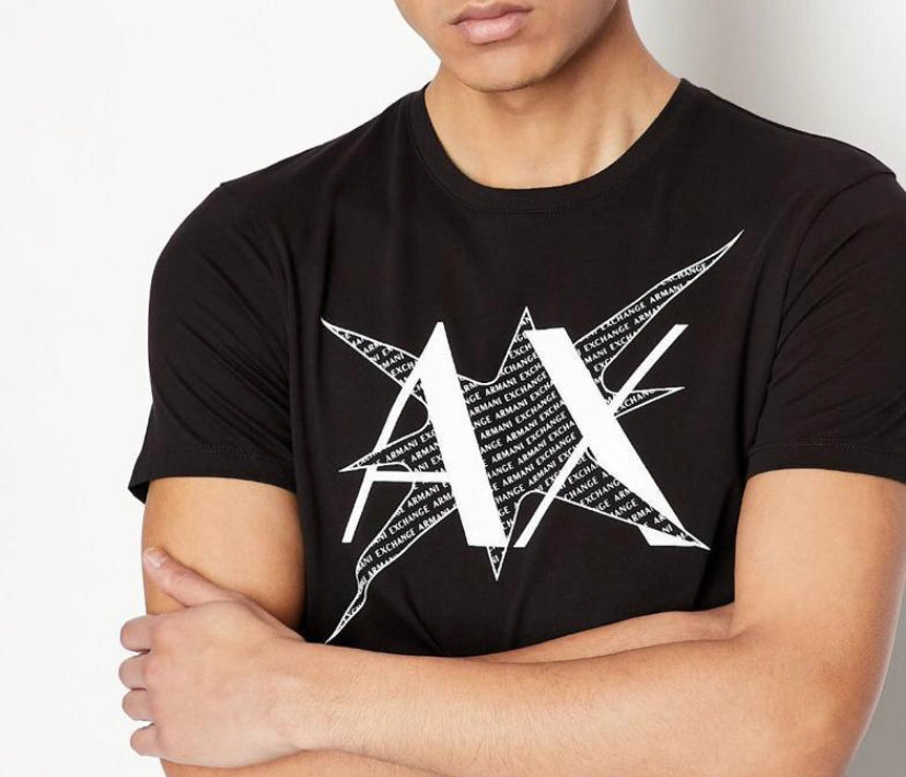 T-SHIRT ARMANI EXCHANGE EN JERSEY DE COTON À LOGO ARTISTIQUE
