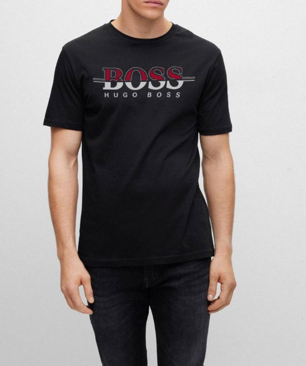 T-SHIRT BOSS EN JERSEY DE COTON À LOGO ARTISTIQUE