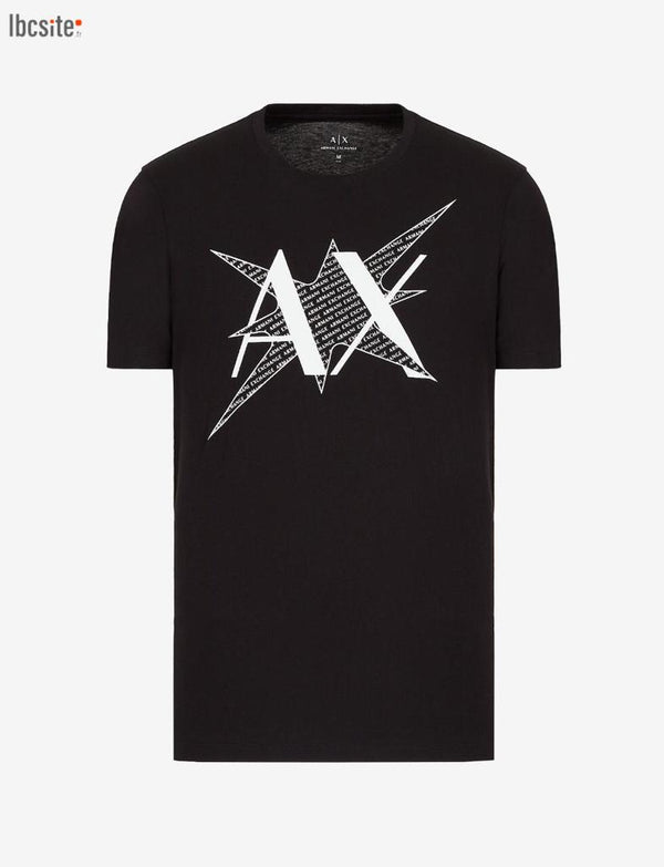 T-SHIRT ARMANI EXCHANGE EN JERSEY DE COTON À LOGO ARTISTIQUE