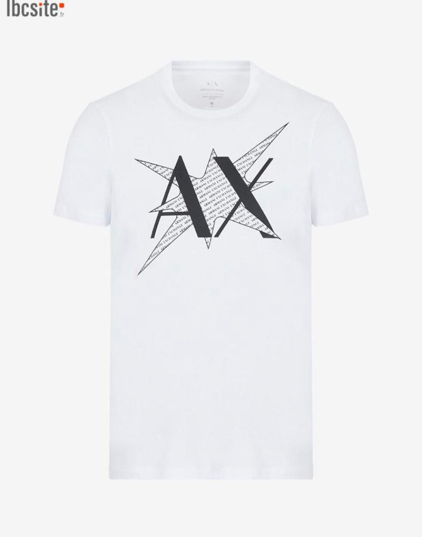 T-SHIRT ARMANI EXCHANGE EN JERSEY DE COTON À LOGO ARTISTIQUE
