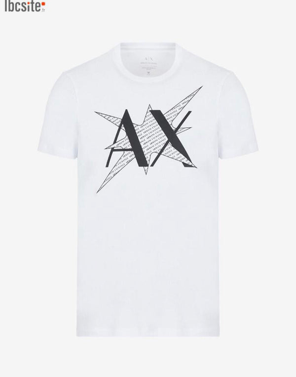 T-SHIRT ARMANI EXCHANGE EN JERSEY DE COTON À LOGO ARTISTIQUE
