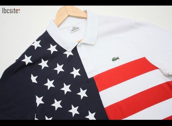 POLO LACOSTE HOMME DRAPEAU ÉTAT UNIS