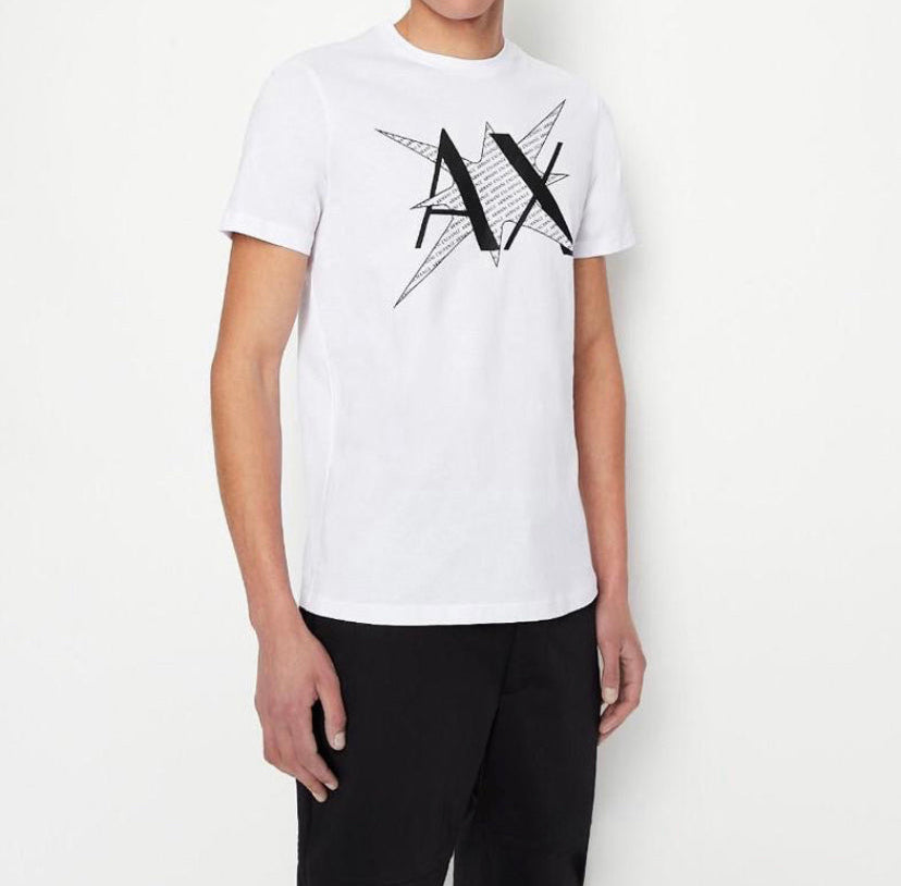 T-SHIRT ARMANI EXCHANGE EN JERSEY DE COTON À LOGO ARTISTIQUE